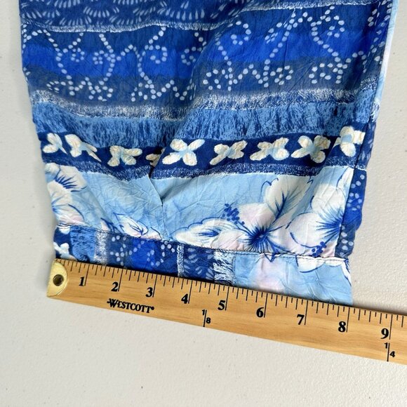 Jams World Pull on Pants Size M Capri Blubiscus Floral - Picture 8 of 12